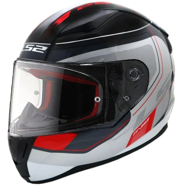 LS2 RAPID SLIDE BEYAZ-KIRMIZI KASK