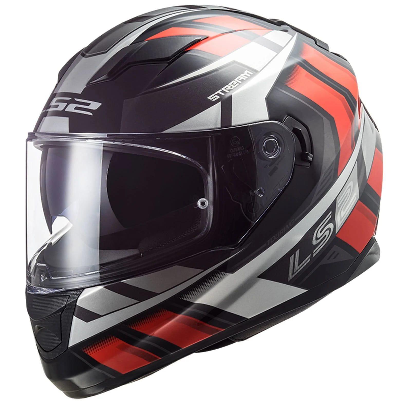 LS2 STREAM EVO LOOP SİYAH-KIRMIZI KASK