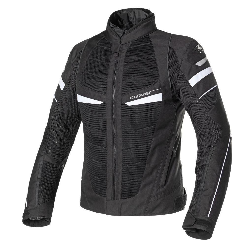 Clover RainJet -2 WP Korumalı Motosiklet Montu Siyah Beyaz