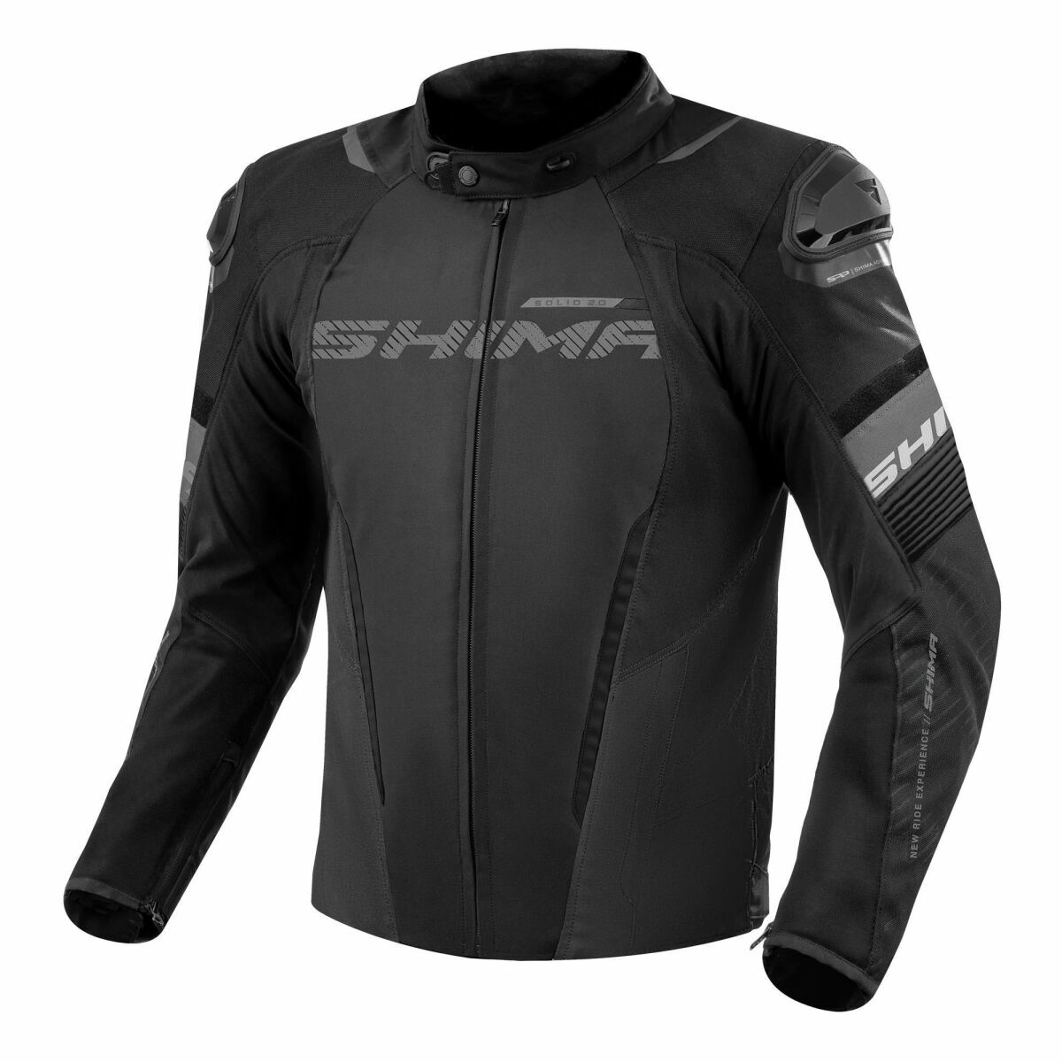 Shima Solid 2.0 Korumalı Motosiklet Montu Siyah