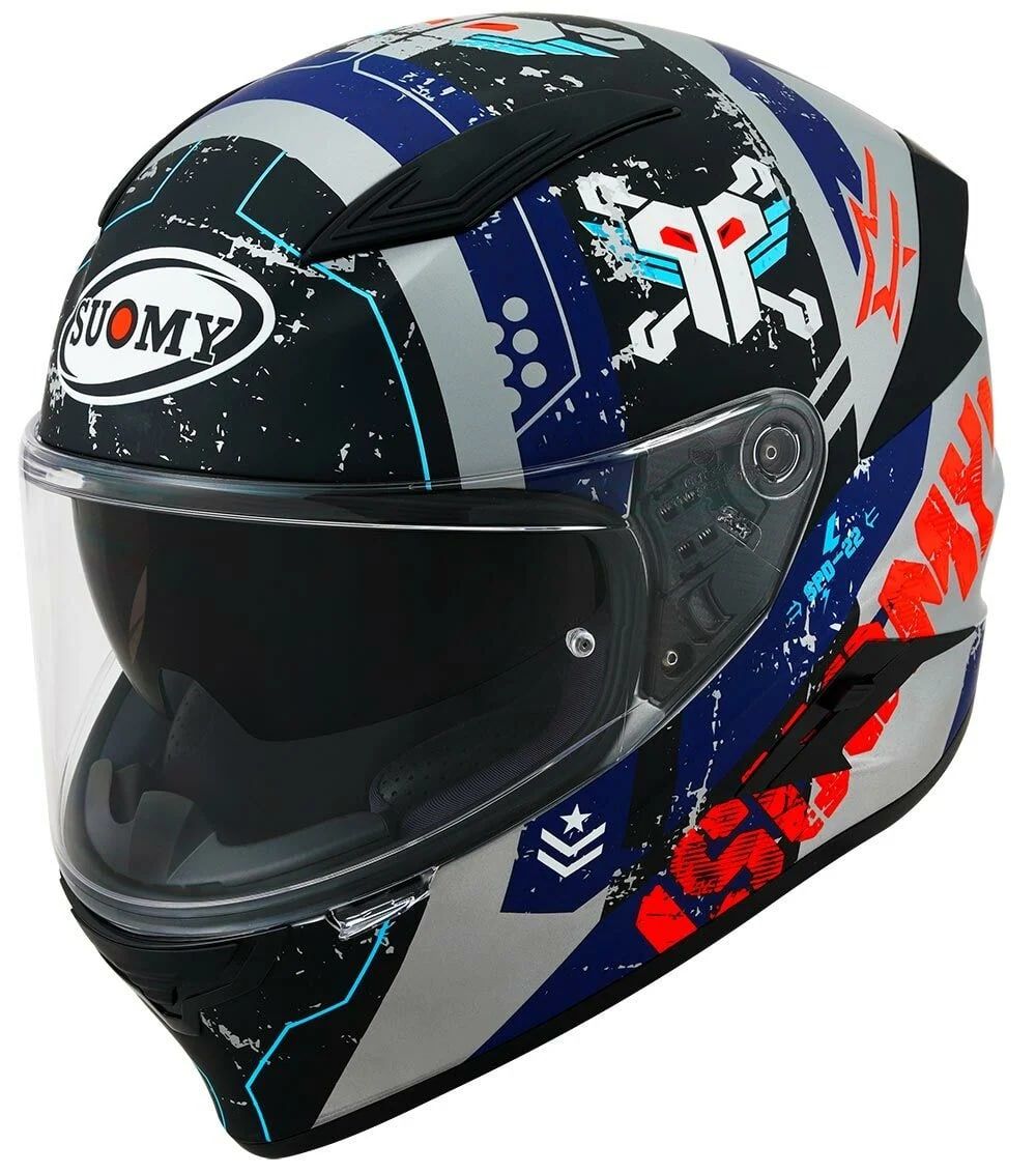 SUOMY SPEEDSTAR KASK TACTIC SILVER-RED MATT