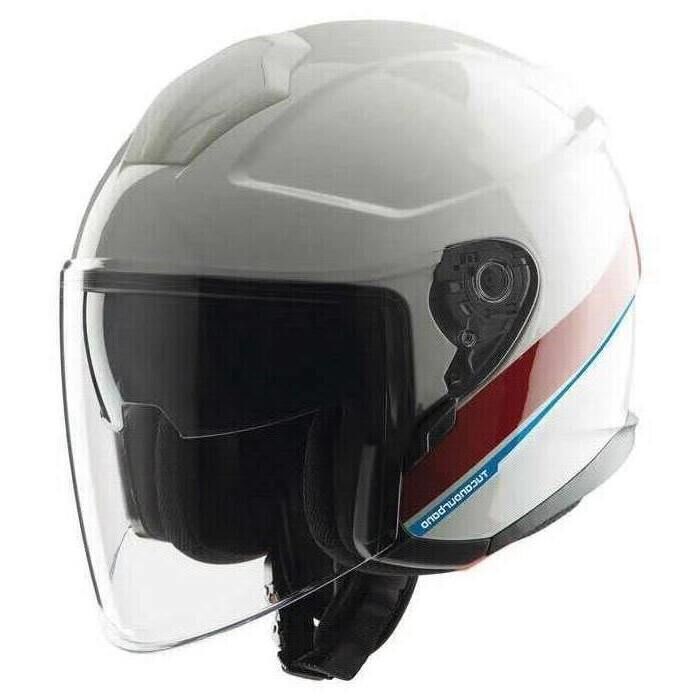 TUCANO URBANO EL MAX YARIM KASK PARLAK BEYAZ GRAFİK