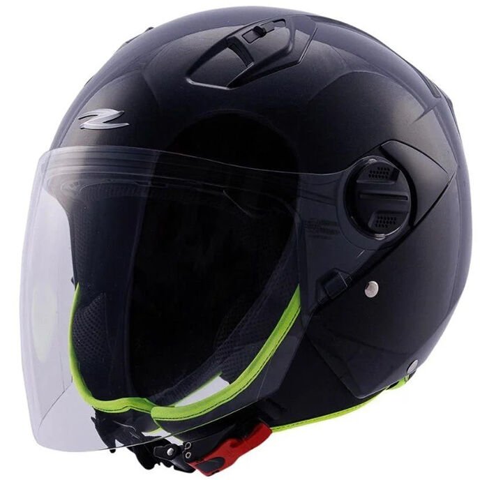 ZEUS ZS-213 PARLAK SİYAH AÇIK KASK