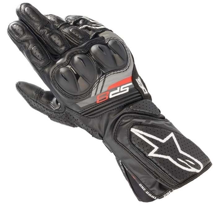 Alpinestars SP-8 V3 Korumalı Motosiklet Eldiveni Siyah / Beyaz