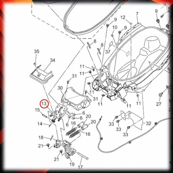Yamaha Nmax125 Nmax155 2021-2025 Sele Ön Menteşesi A