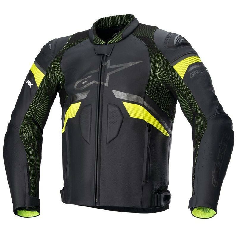 Alpinestars GP Plus R V3 Rideknit Deri Korumalı Motosiklet Montu Siyah / Sarı