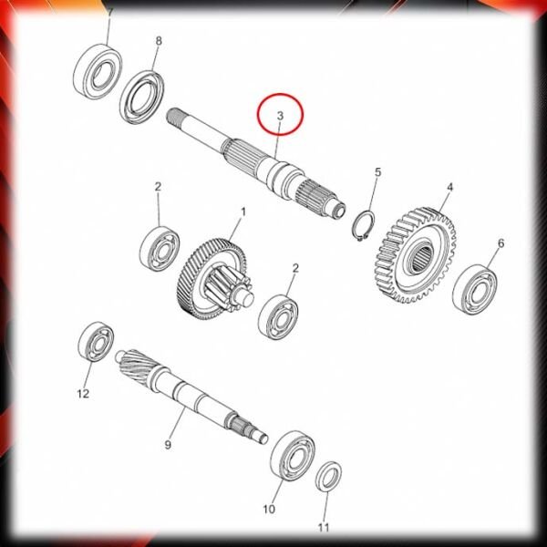 Yamaha Nmax125 Nmax155 2021-2025 Şanzıman Arka Teker Mili A