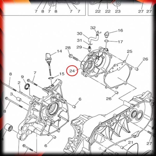Yamaha Nmax125 Nmax155 2021-2025 Şanzıman Redüktör Bloğu Kapağı A