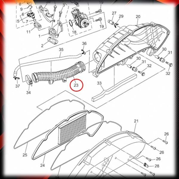 Yamaha Nmax125 Nmax155 2021-2025 Hava Filtresi Hortumu Borusu A