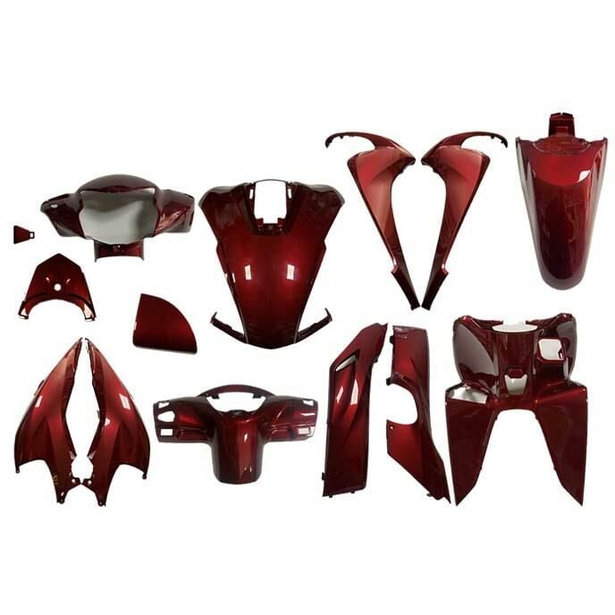 Honda Dio 110 2021-2023 Kırmızı-Bordo Komple Grenaj Kaporta Seti A