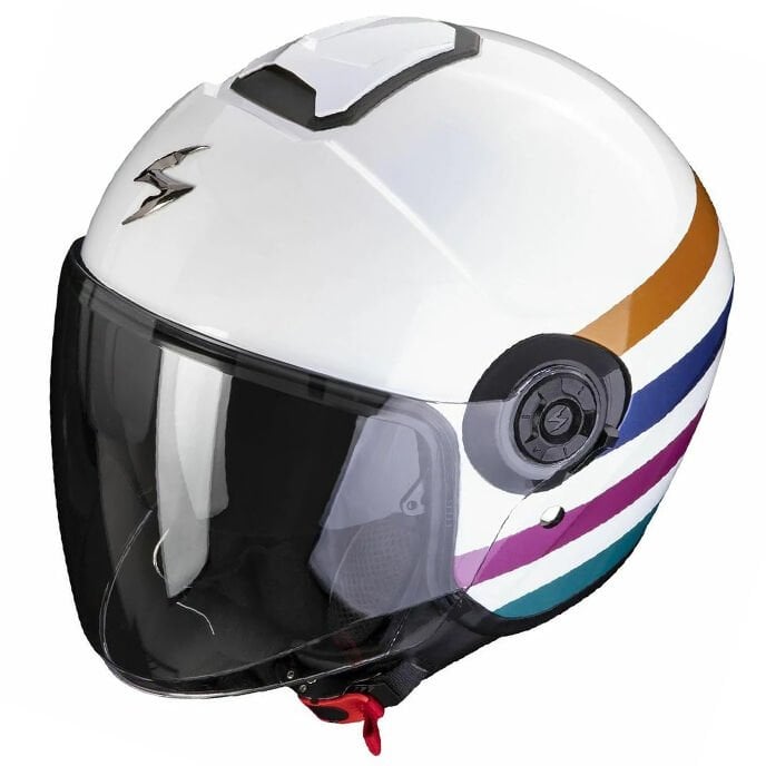 Scorpion Exo City 2 Bee Açık Motosiklet Kaskı Beyaz / Yeşil / Altın