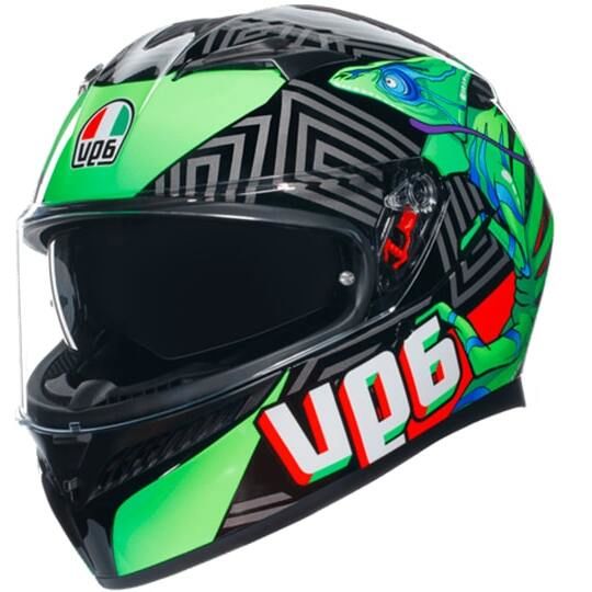 Agv K3 Kamaleon Black Red Green Kapalı Kask
