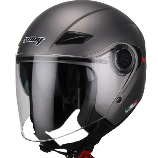 SWAY SW702B MAT TITANIUM GRI KASK
