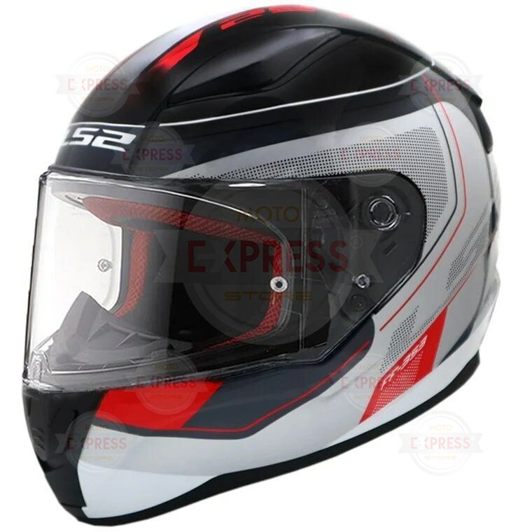 Ls2 Rapıd Slıde Beyaz-Kırmızı Kask 3XL