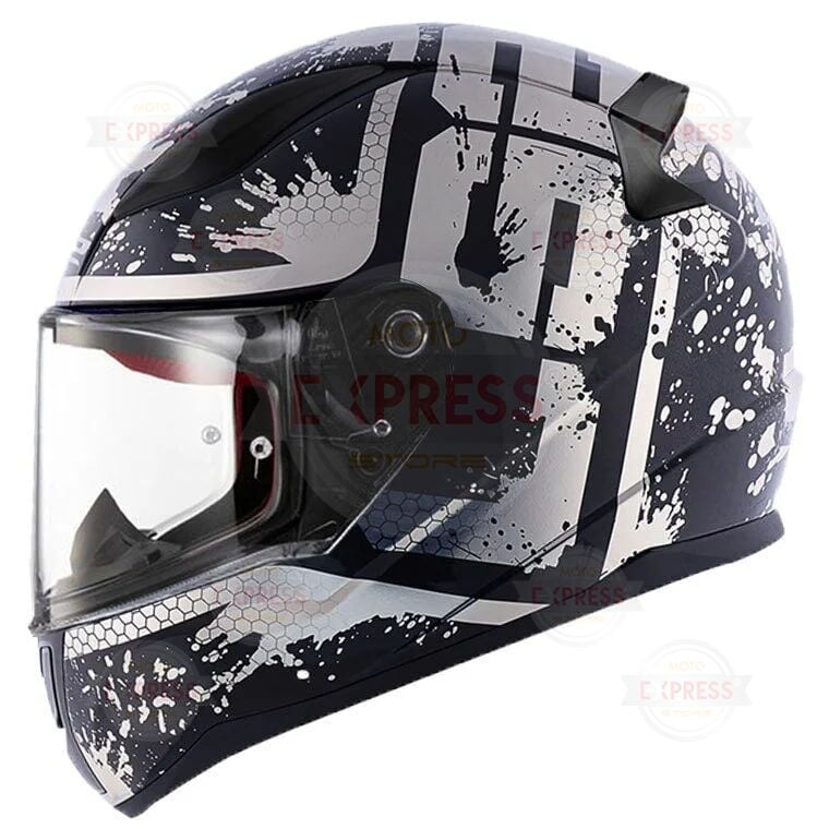 Ls2 Rapıd Spy Mat Siyah-Beyaz Kask