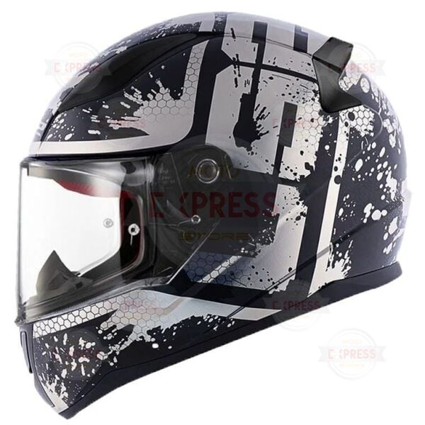 Ls2 Rapıd Spy Mat Siyah-Beyaz Kask