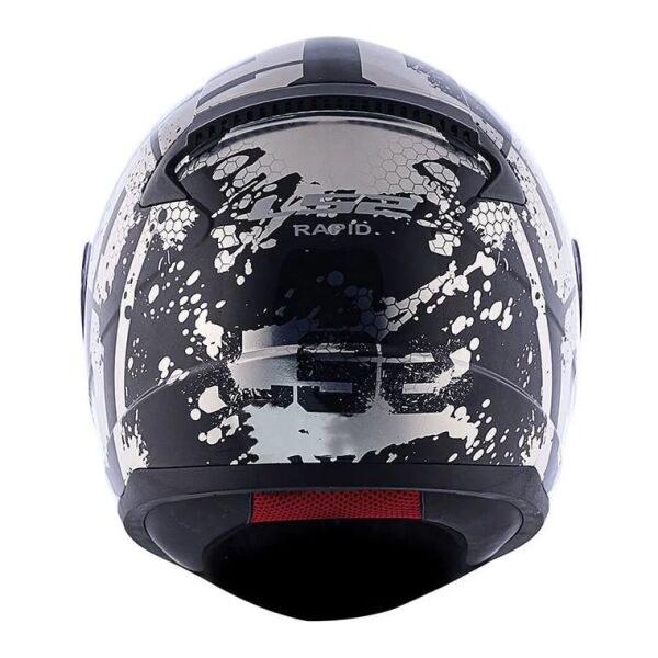 LS2 RAPID SPY MAT SİYAH-BEYAZ KASK