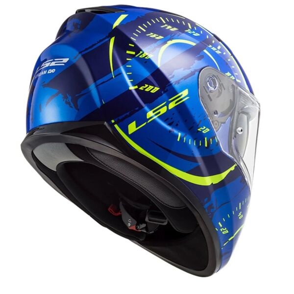 LS2 STREAM EVO TACHO MAVİ SARI KASK