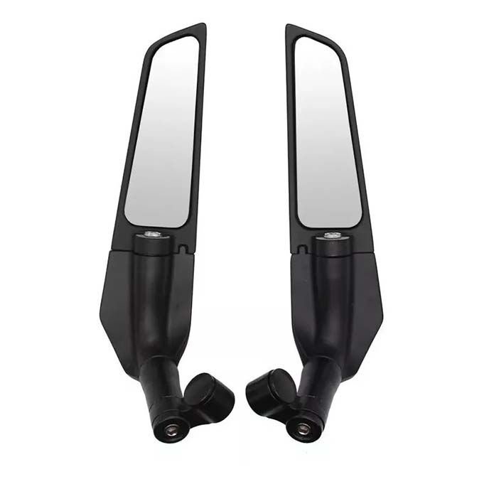 Naked ve Scooter İçin H2 Yarasa Motosiklet Aynası Siyah