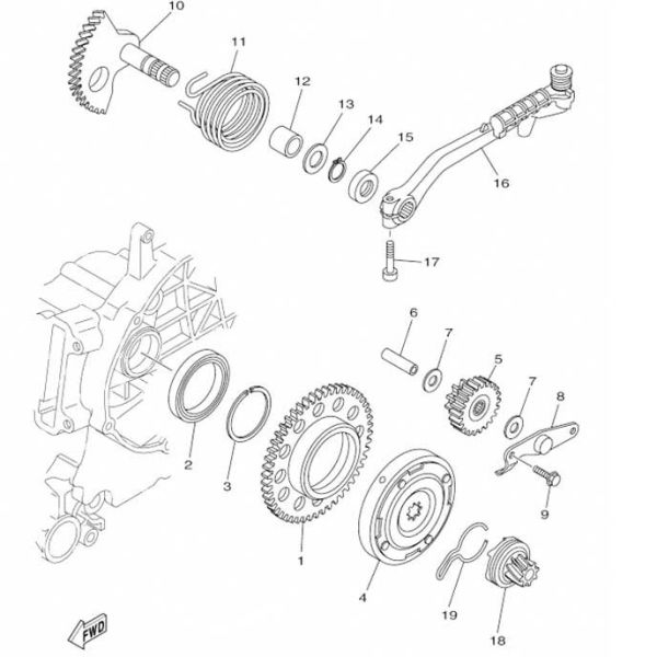 Yamaha Nouvo Küçük Marş Dişlisi A