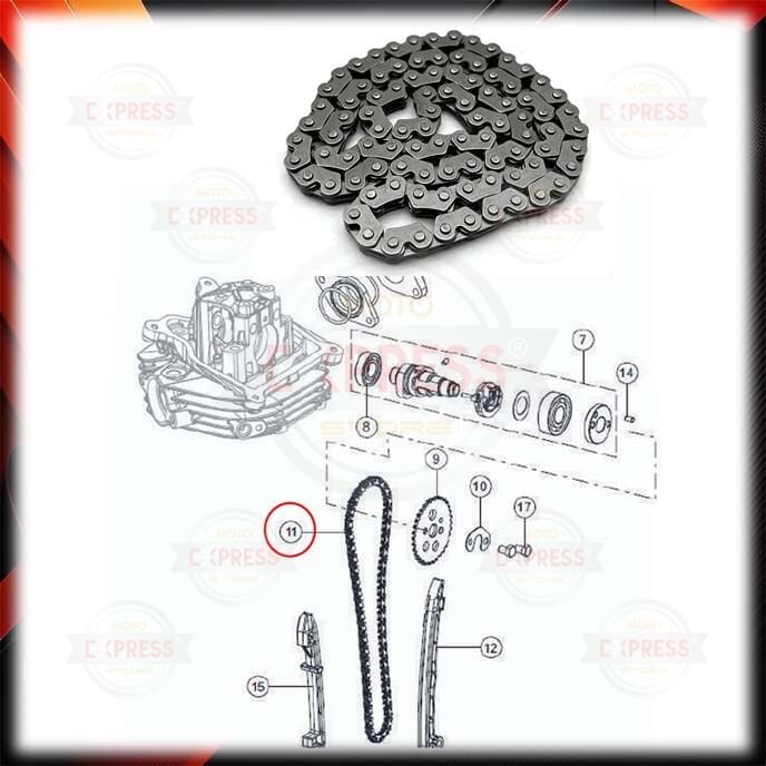 Tvs Raider125 Ntorq125 2x3 94L Eksantrik Kam Zinciri A