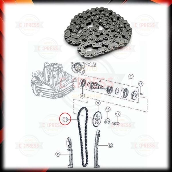 Tvs Raider125 Ntorq125 2x3 94L Eksantrik Kam Zinciri A