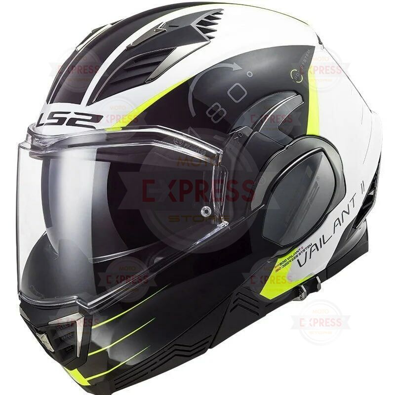 Ls2 Valıant 2 Codex Beyaz-Siyah Kask