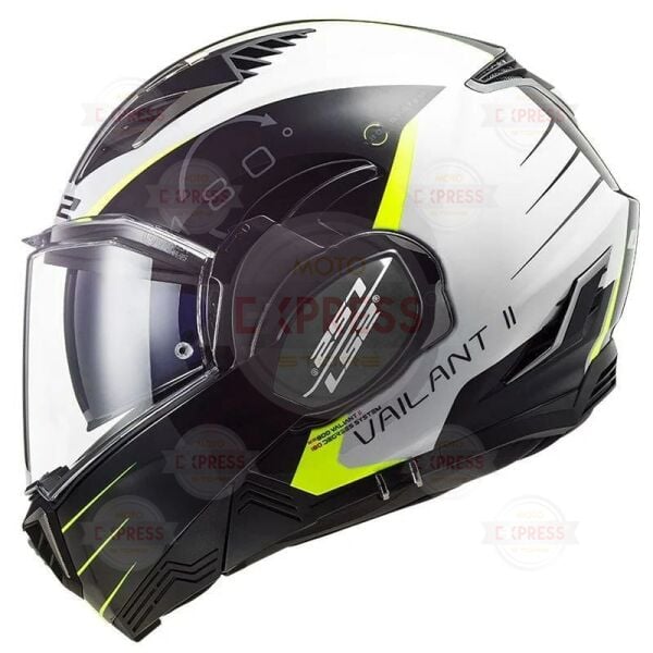 Ls2 Valıant 2 Codex Beyaz-Siyah Kask