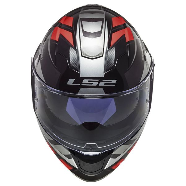 LS2 STREAM EVO LOOP SİYAH-KIRMIZI KASK