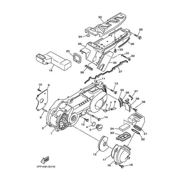 Yamaha Nouvo Debriyaj Varyatör Kapağı Ön Kapak A