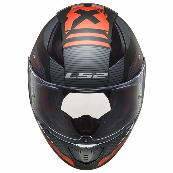 LS2 RAPID XTREET MAT SİYAH-KIRMIZI KASK