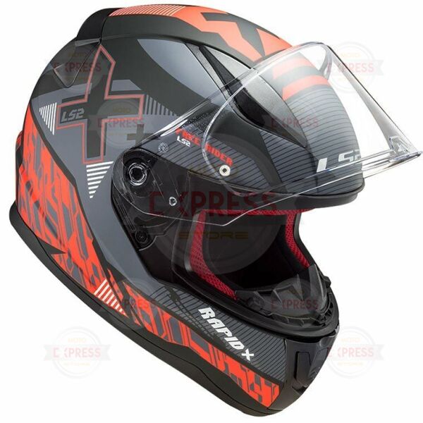 Ls2 Rapıd Xtreet Mat Siyah-Kırmızı Kask XL