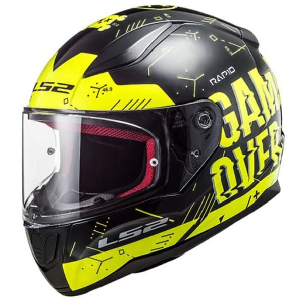 LS2 RAPID PLAYER NEON SARI-SİYAH KASK