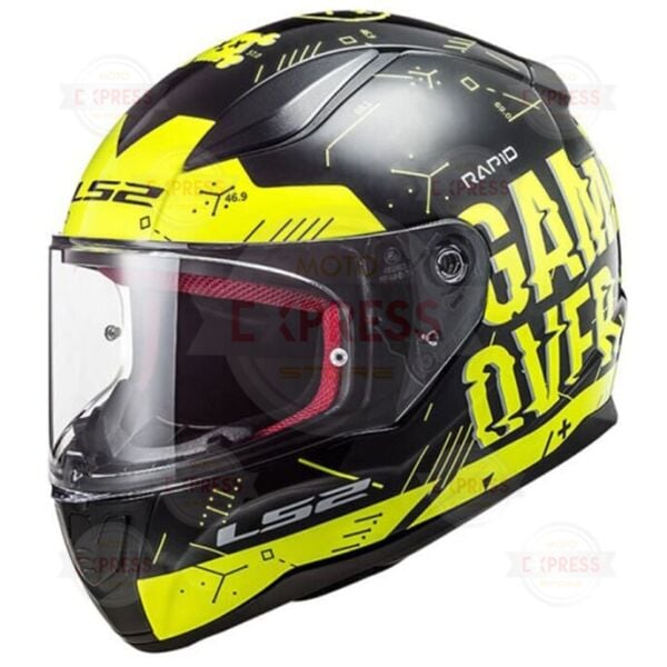 Ls2 Rapıd Player Neon Sarı-Siyah Kask XXL