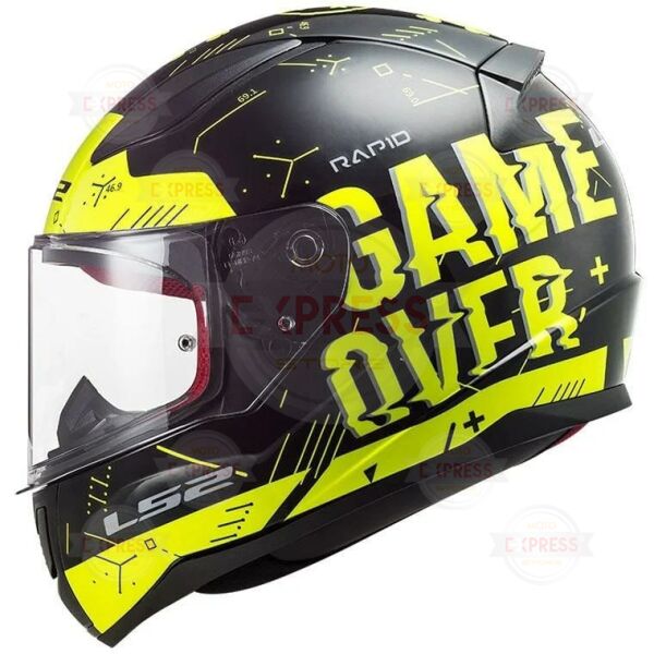 Ls2 Rapıd Player Neon Sarı-Siyah Kask XXL