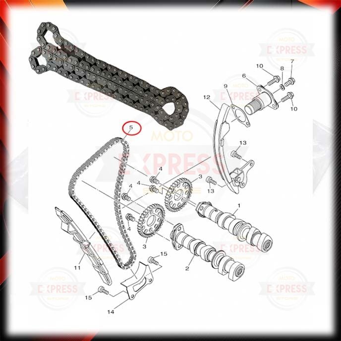 Yamaha Yzf R25 MT25 Eksantrik Kam Zinciri