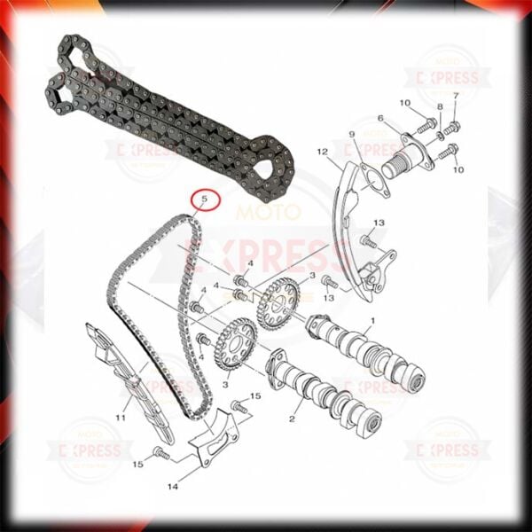 Yamaha Yzf R25 MT25 Eksantrik Kam Zinciri