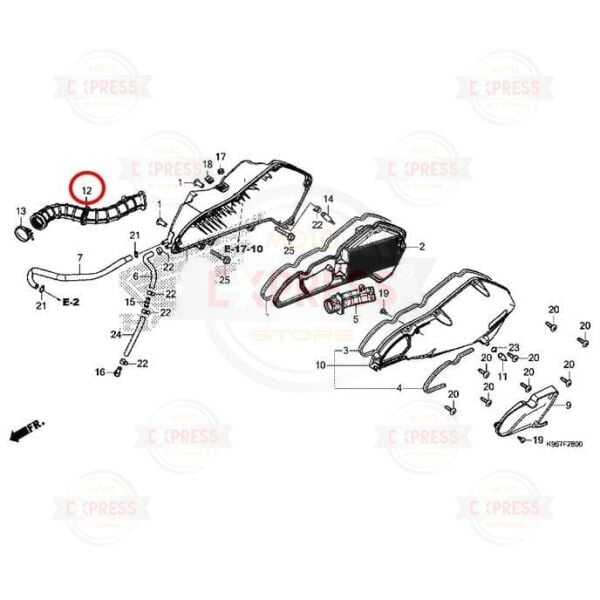 Honda Pcx125 2021-2025 Uzun Hava Filtresi Hortumu Borusu A