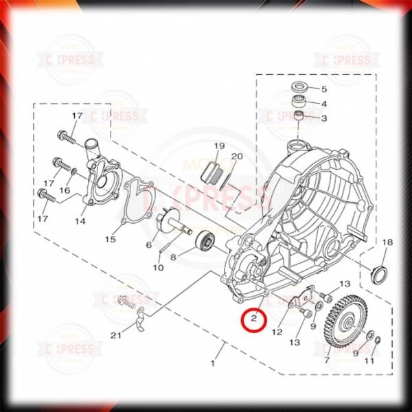 Yamaha Yzf R25 MT25 2021-2024 Boş Sağ Kapak Motor Debriyaj Kapağı A