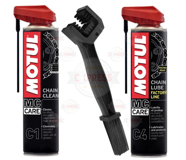 Motul C1-C4 Motosiklet Zinciri Temizleme Yağlama Kiti Seti