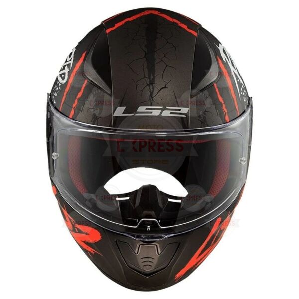 Ls2 Rapıd Raven Mat Siyah-Beyaz-Kırmızı Kask 3XL