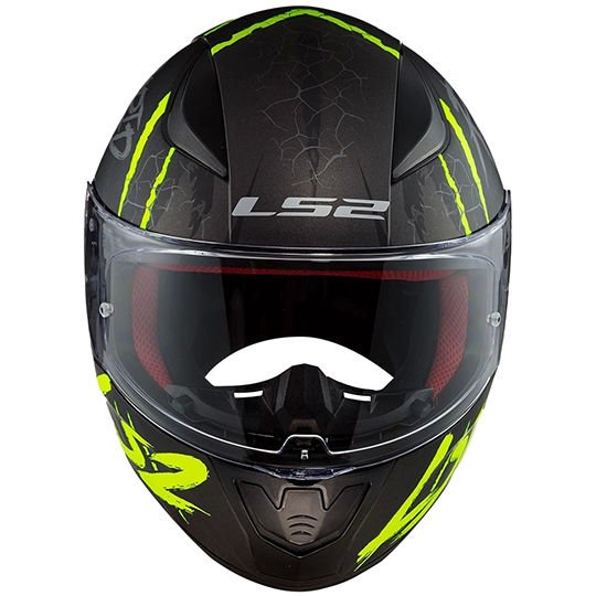 LS2 RAPID RAVEN MAT SİYAH-GRİ-NEON SARI KASK