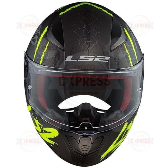 Ls2 Rapıd Raven Mat Siyah-Gri-Neon Sarı Kask