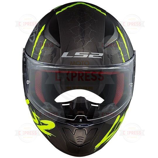 Ls2 Rapıd Raven Mat Siyah-Gri-Neon Sarı Kask XXL