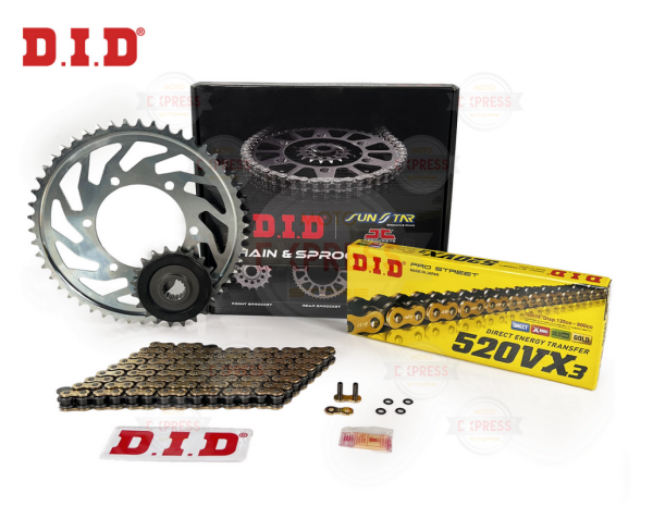 Yamaha YZF R25-MT25 2016-2024 Did VX3 Gold Zincir Dişli Seti