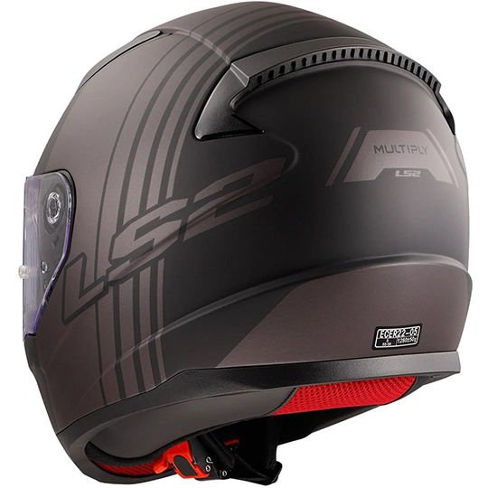 LS2 RAPID MULTIPLY MAT SİYAH-GRİ KASK