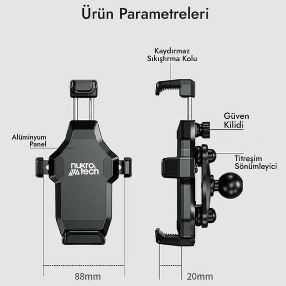 Nukrotech M25 Titreşim Modüllü Telefon Tutucusu