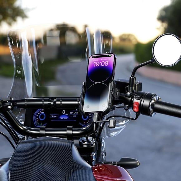 Nukrotech MR PLUS TYPE C Şarjlı Motosiklet Telefon Tutucusu