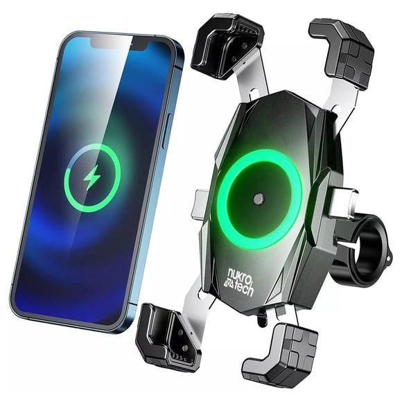 Nukrotech M22 PLUS Kablosuz Şarjlı ve TYPE C Motosiklet Telefon Tutucusu