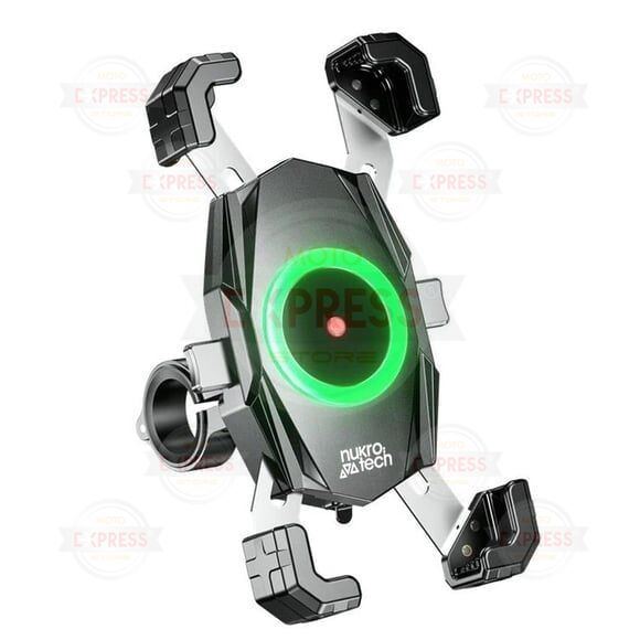 Nukrotech M22 PLUS Kablosuz Şarjlı ve TYPE C Motosiklet Telefon Tutucusu
